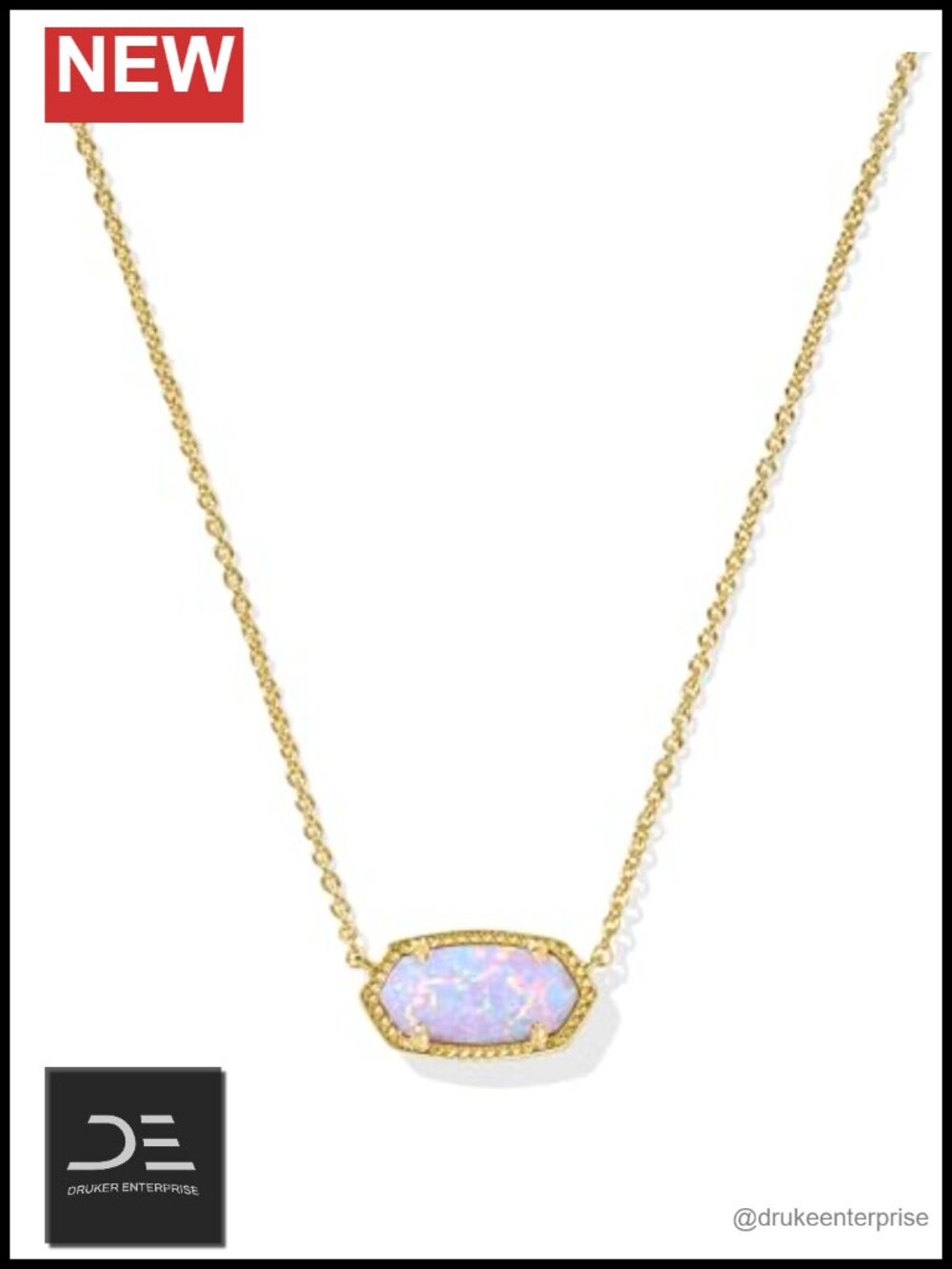 Pendant Necklace Gold-Plated Brass Delicate Dainty Everyday Wear